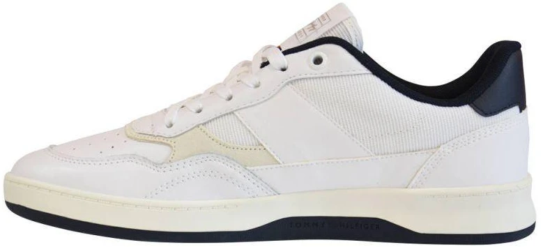 Tommy Hilfiger Retro Court Mix Cupsole Vyriški batai Balti - FM0FM04006 YBR