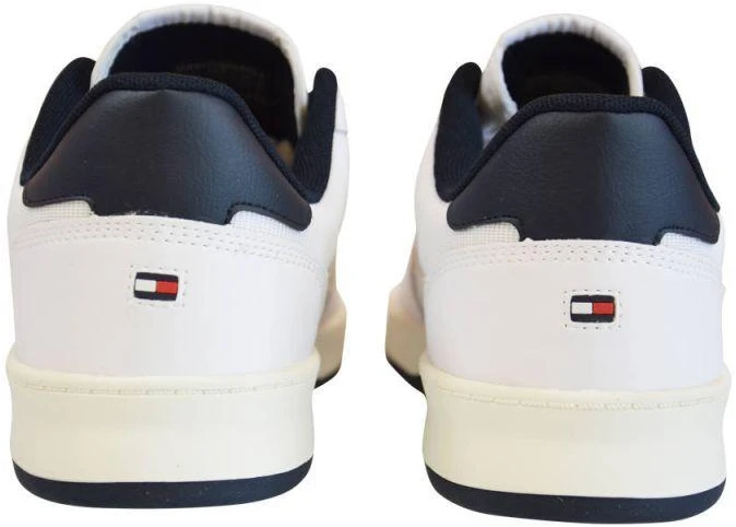 Tommy Hilfiger Retro Court Mix Cupsole Vyriški batai Balti - FM0FM04006 YBR