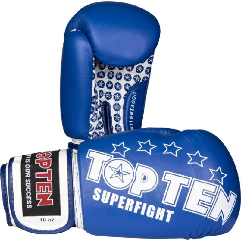 TOP TEN RTT-10 SUPERFIGHT 3000 STARS Bokso pirštinės (WAKO APPROVED naujos)