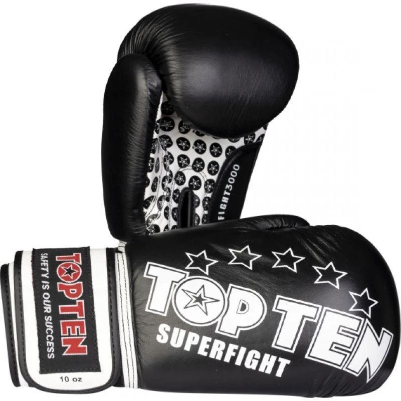 TOP TEN RTT-10 SUPERFIGHT 3000 STARS Bokso pirštinės (WAKO APPROVED naujos)