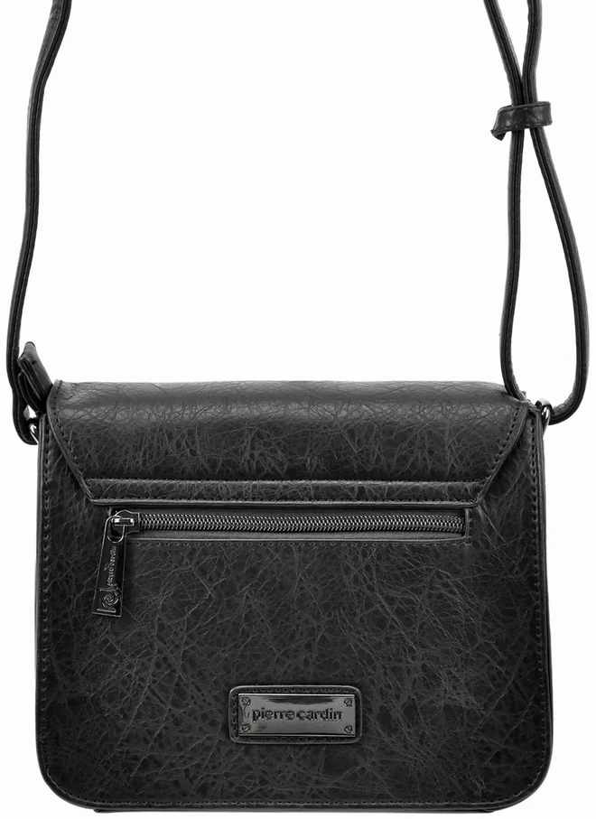 Moteriška crossbody rankinė Pierre Cardin 91023, ruda, eko oda, su reguliuojamu dirželiu