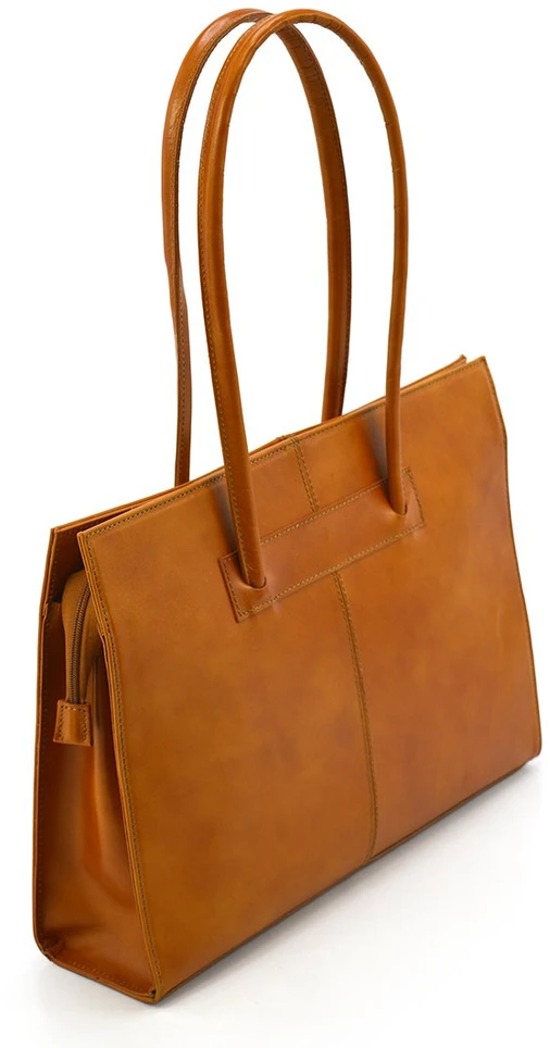Torebka skórzana vp046l Camel