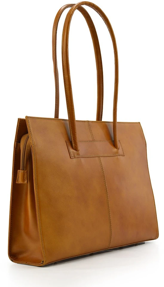 Torebka skórzana vp046l Camel