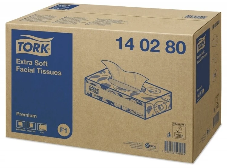 Tork Premium F1 ypač minkštos servetėlės veidui 140280