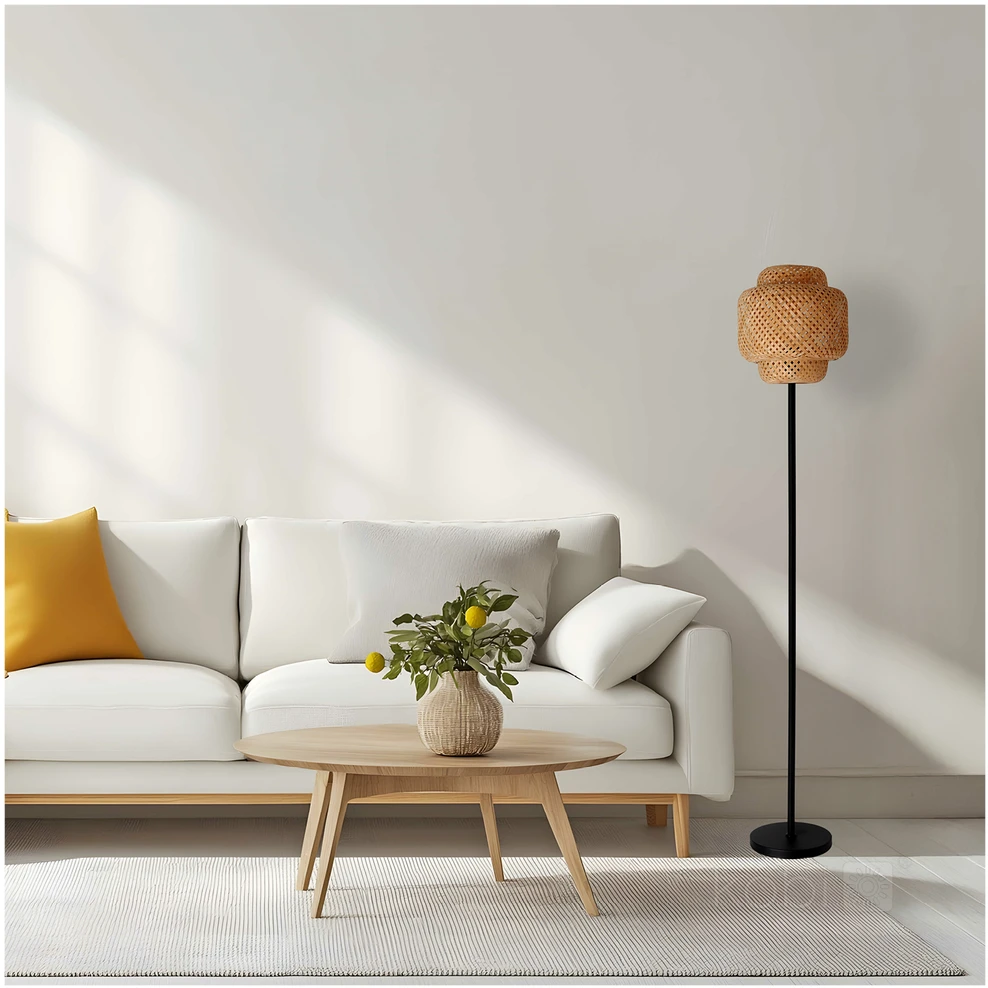Toršeras BOHO BONN ST, E27, medžio/juodos sp.