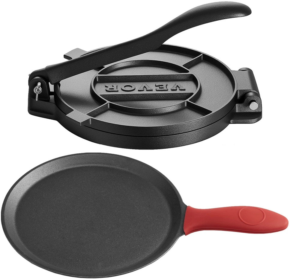 VEVOR 20 cm tortilijų spaustuvas su ketaus korpusu