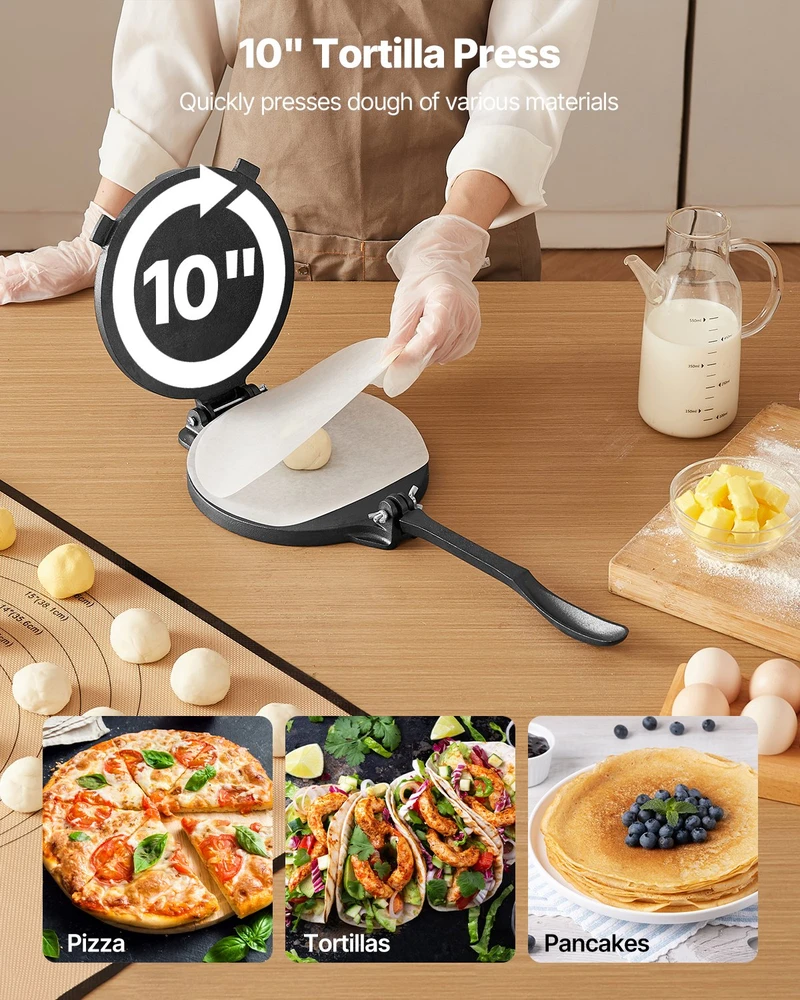 VEVOR 25 cm ketaus tortilijų presas