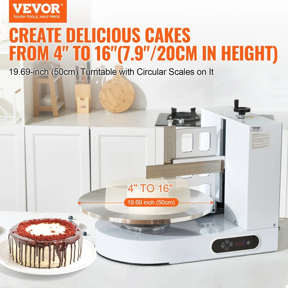 VEVOR Torto dekoravimo įrenginys 10-40 cm pyragams