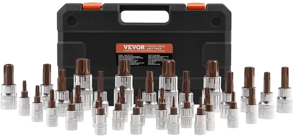 VEVOR Torx galvučių rinkinys 34 dalių