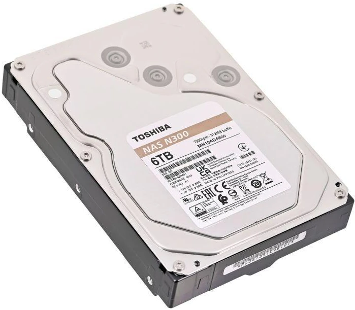 TOSHIBA N300 NAS kietasis diskas 6 TB SATA 3,5 colio 7200 aps./min. 256 MB masinis
