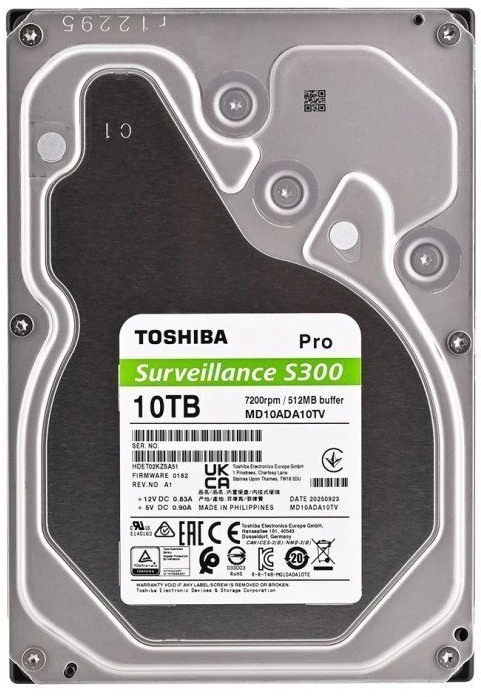 TOSHIBA BULK S300 Pro stebėjimo sistemos kietasis diskas 10 TB 3,5 colio SATA 7200 aps./min.