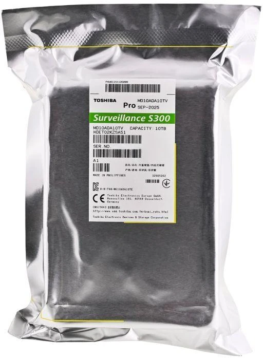TOSHIBA BULK S300 Pro stebėjimo sistemos kietasis diskas 10 TB 3,5 colio SATA 7200 aps./min.