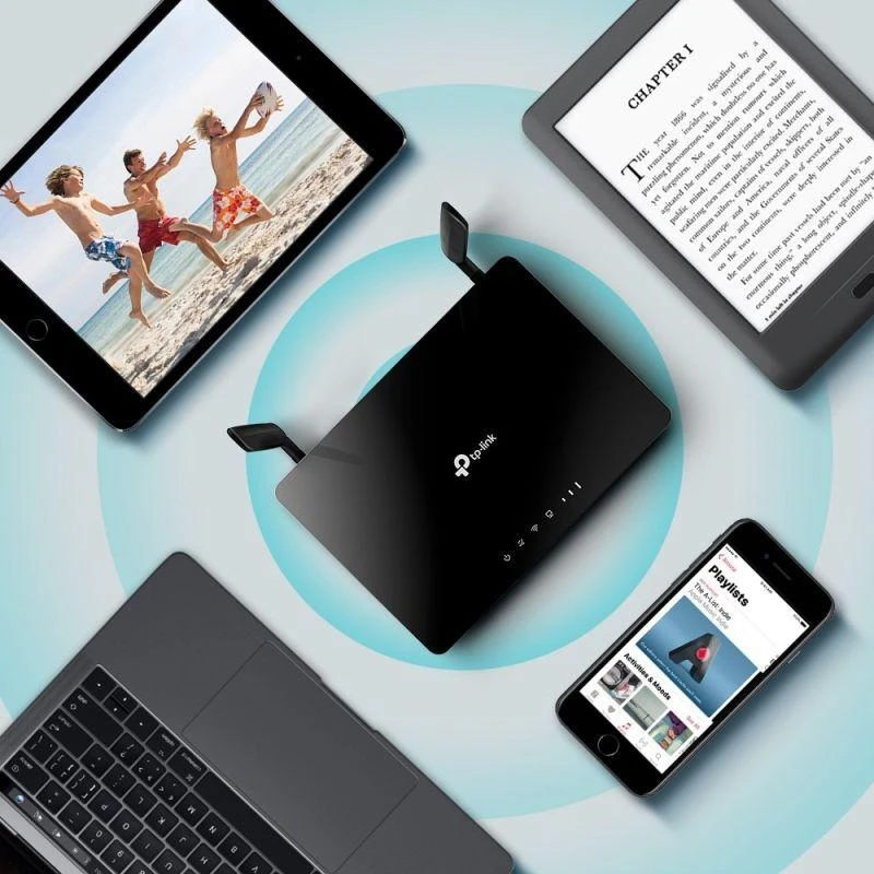 Ausinės TP-LINK Archer MR402 AC1200 belaidis dviejų dažnių 4G LTE maršrutizatorius