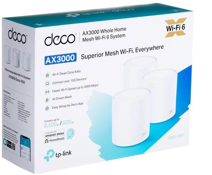 TP-LINK DECO X50 tinklo sistema (3-PACK)