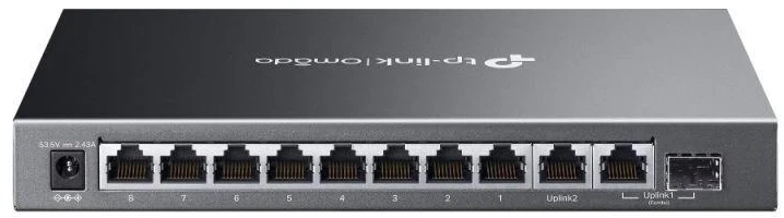 TP-LINK ES210GMP Omada 10 prievadų gigabitinis lengvai valdomas komutatorius su 8 PoE+ prievadais