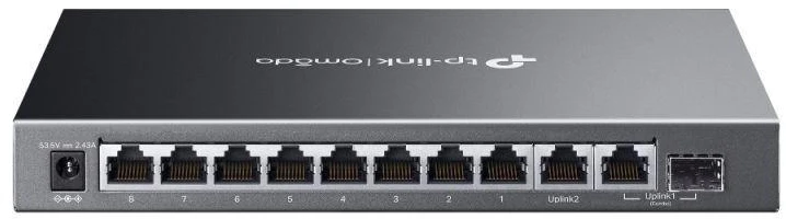Ausinės TP-LINK ES210GMP Omada 10 prievadų gigabitinis lengvai valdomas komutatorius su 8 PoE+ prievadais