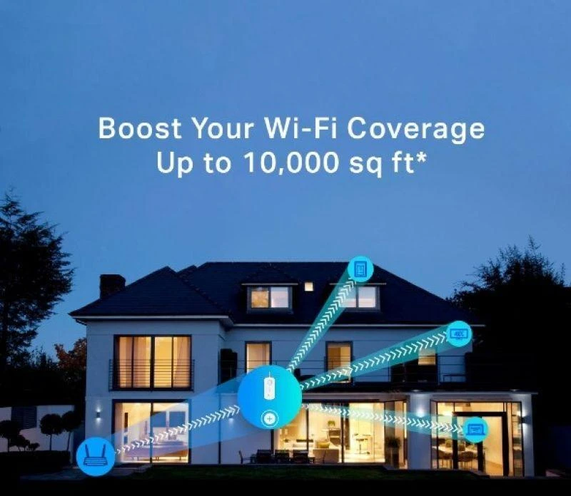 Ausinės Carruzzo TP-Link AC1750 Wi-Fi Tinklo kartotuvas Balta 10, 100, 1000 Mbit/ai