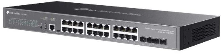 TP-Link Omada SG5428X tinklo komutatorius Valdomas L3 Gigabit Ethernet (10/100/1000) Juodas