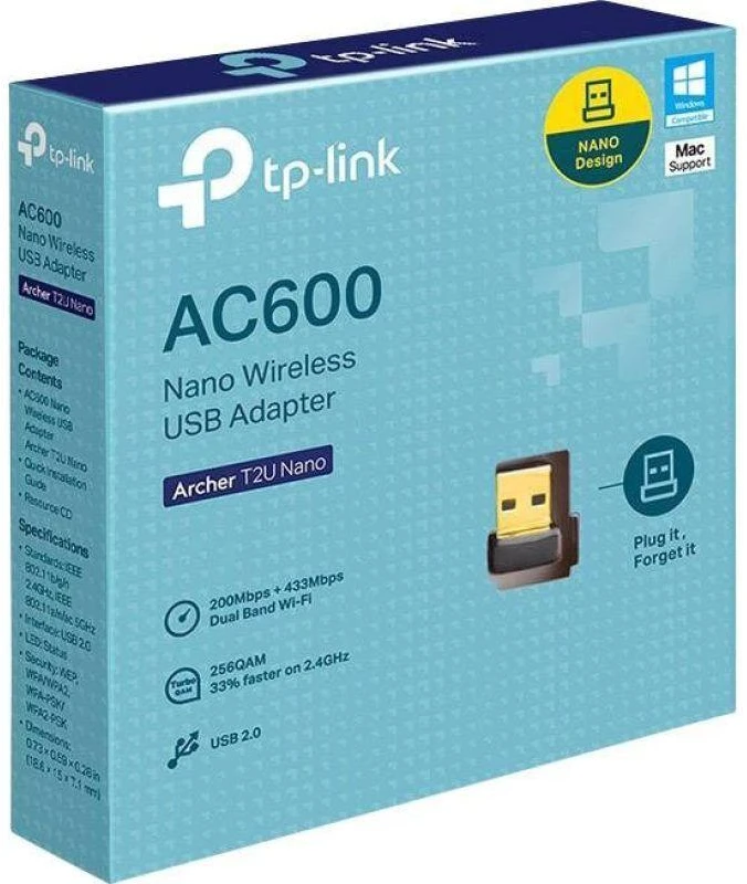 TP-LINK AC600 WiFi Nano USB adapteris
