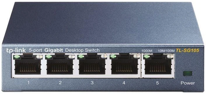 Šakotuvas Komutatorius TP-LINK, 5-port, metalinis korpusas, juodas / TL-SG105