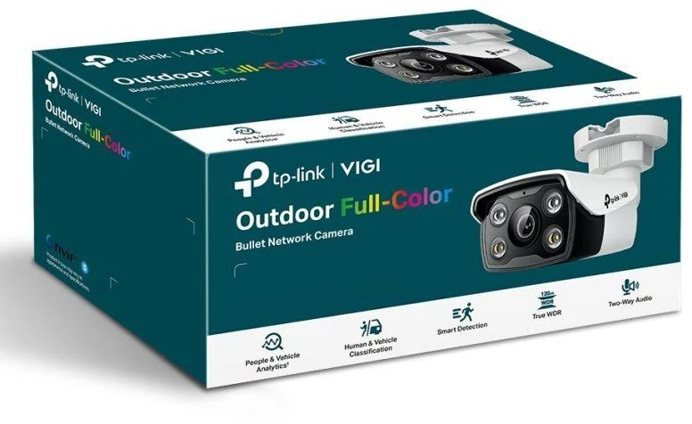 TP-LINK | Visų spalvų tinklo kamera | VIGI C350(2,8mm) | 36 mėn. | Kulka | 5 MP | 4mm/F1.6 | Maitinimas per Ethernet (PoE) | IP67 | H.265/H.264 | MicroSD kortelė, iki 256 GB