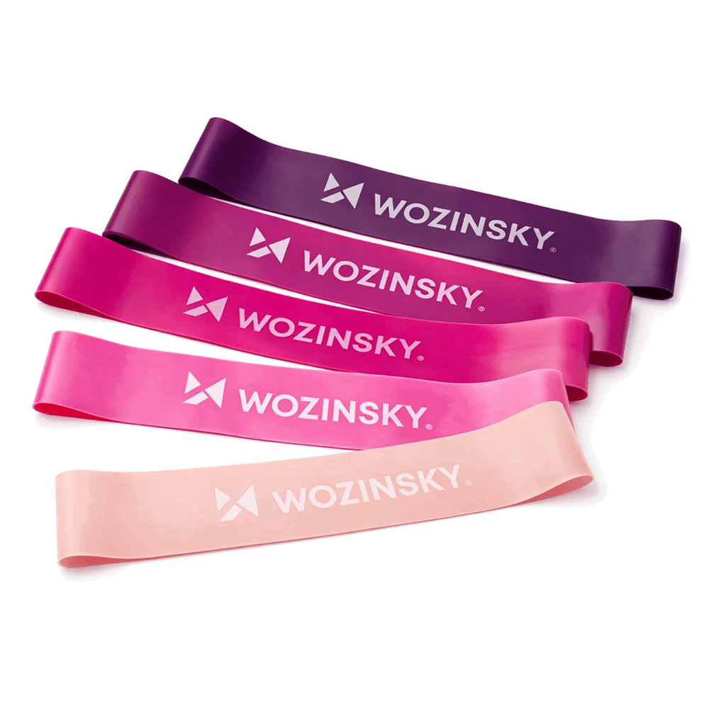 Mini pasipriešinimo juostos Wozinsky WGO-5A aktyvavimo juostos, pagamintos iš TPE - 5 vnt.