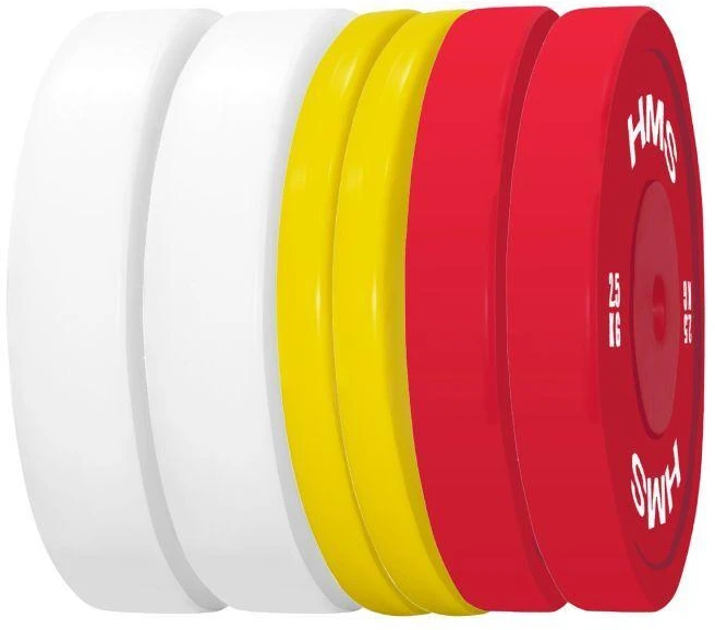 TPP olimpinių techninių svorių diskų rinkinys PE 2 x 1,5–5kg (18 kg) HMS