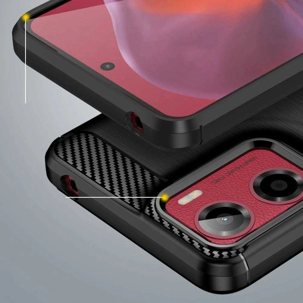 Tech-Protect TPUCarbon dėklas, skirtas Motorola Moto G05 / E15 - juodas