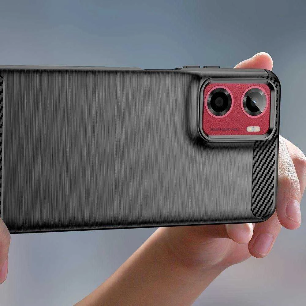 Tech-Protect TPUCarbon dėklas, skirtas Motorola Moto G05 / E15 - juodas