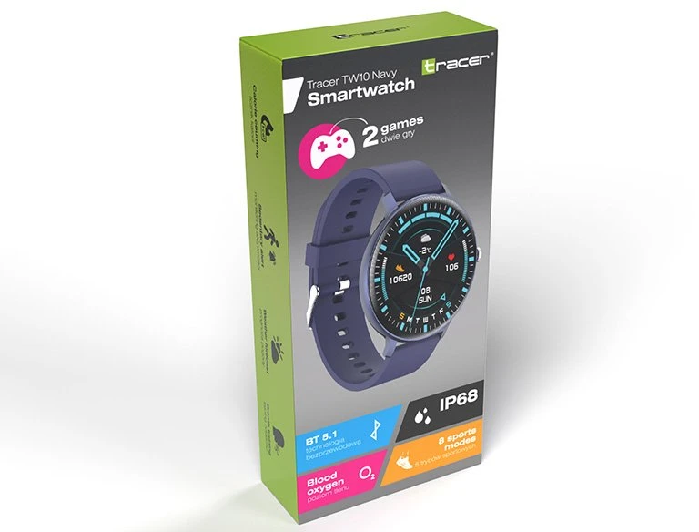 Išmanusis laikrodis  Tracer TW10, Mėlynos spalvos