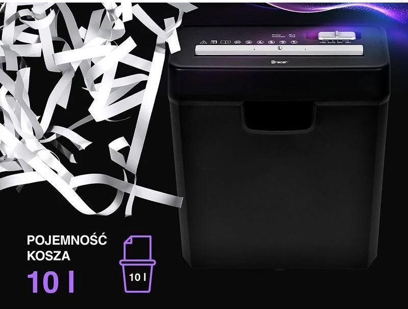 Tracer EDGY10L Paper Shredder Juodas