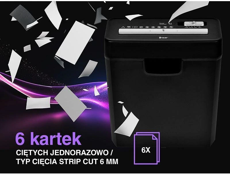Tracer EDGY10L Paper Shredder Juodas