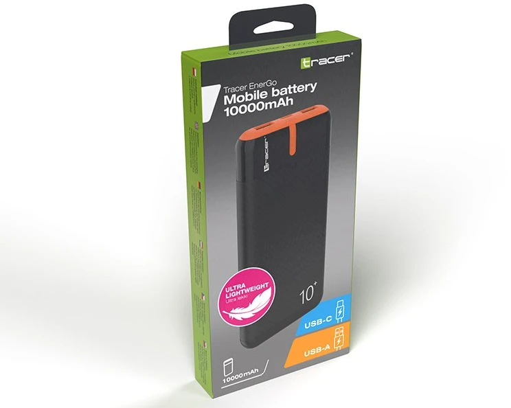 Tracer EnerGo 10000mAh juoda-oranžinė