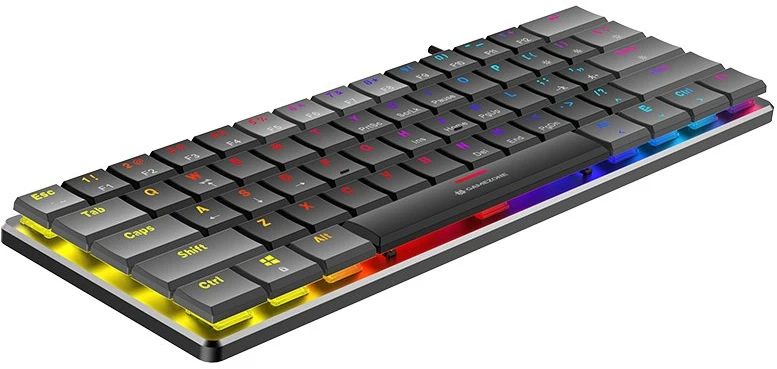 Klaviatūra žaidimams Tracer GameZone Keylo 61 su laidu mechaninė su pašvietimu grafito