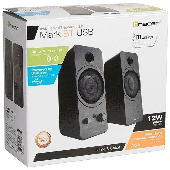 Kompiuterio kolonėlės TRACER TRAGLO46370 Garsiakalbiai 2.0 Pažymėkite USB BLUETOOTH