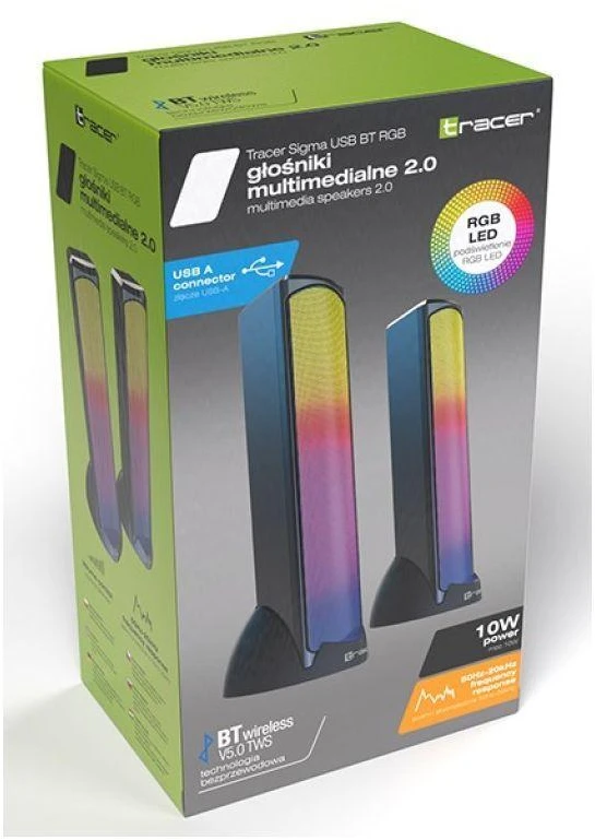 TRACER Garsiakalbiai 2.0 Bluetooth SIGMA USB RGB