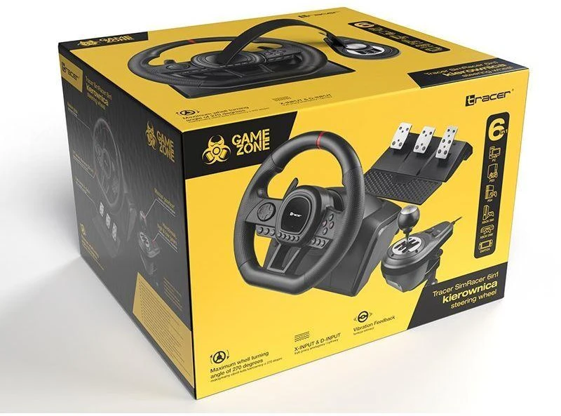 Žaidimų vairas Tracer SimRacer  6 in1 /PC / PS4 / PS3 / Xone / X360 / SWITCH