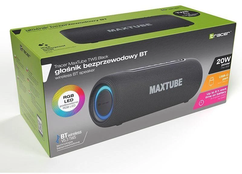 Tracer MaxTube TWS bluetooth juoda