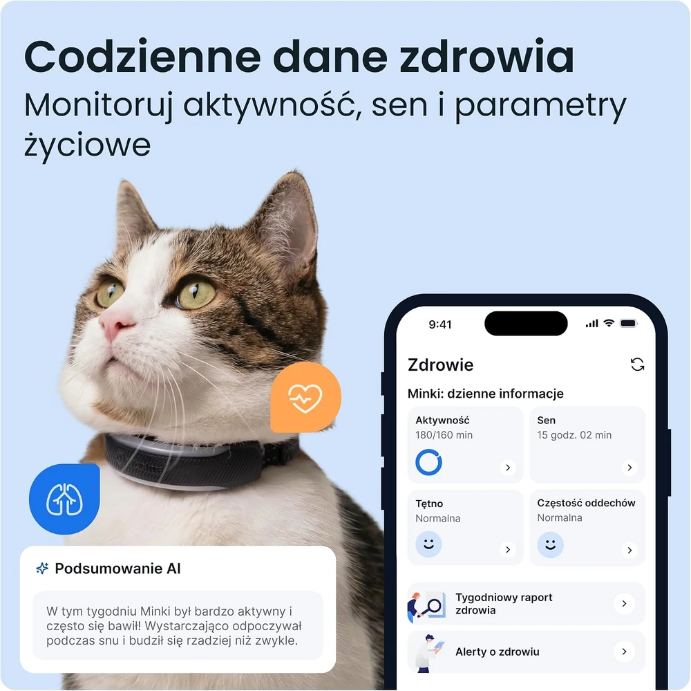 Tractive GPS lokalizatorius katėms su integruotu antkakliu 4G/LTE TG7A