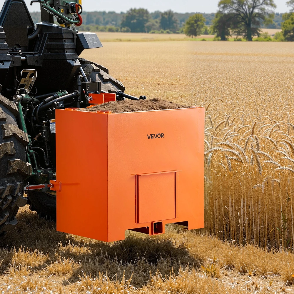 VEVOR Traktoriaus balastinė dėžė, 3 taškų, 363 kg, oranžinė