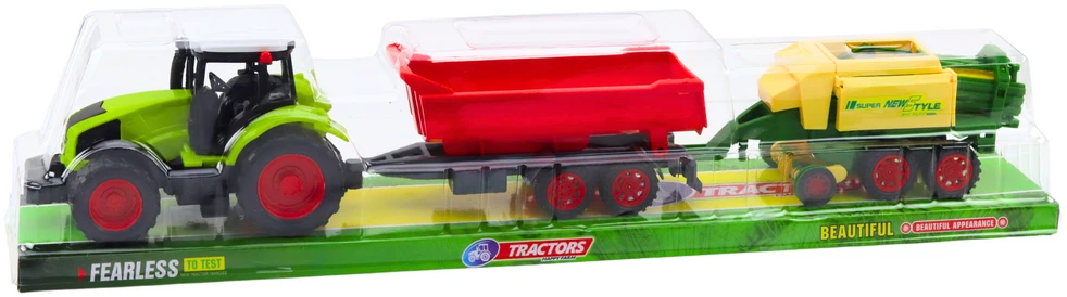 Lean Toys Traktorius su priekaba