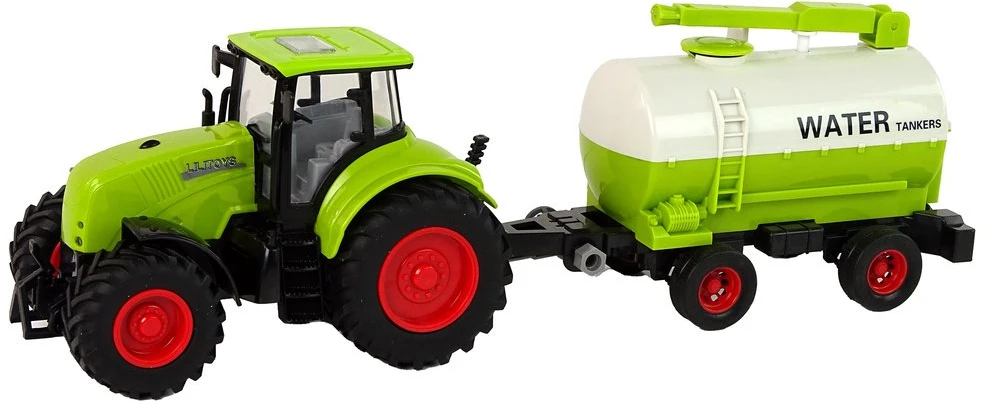 Lean Toys Traktorius su priekaba LeanToys Big Wheels Žalias Farm