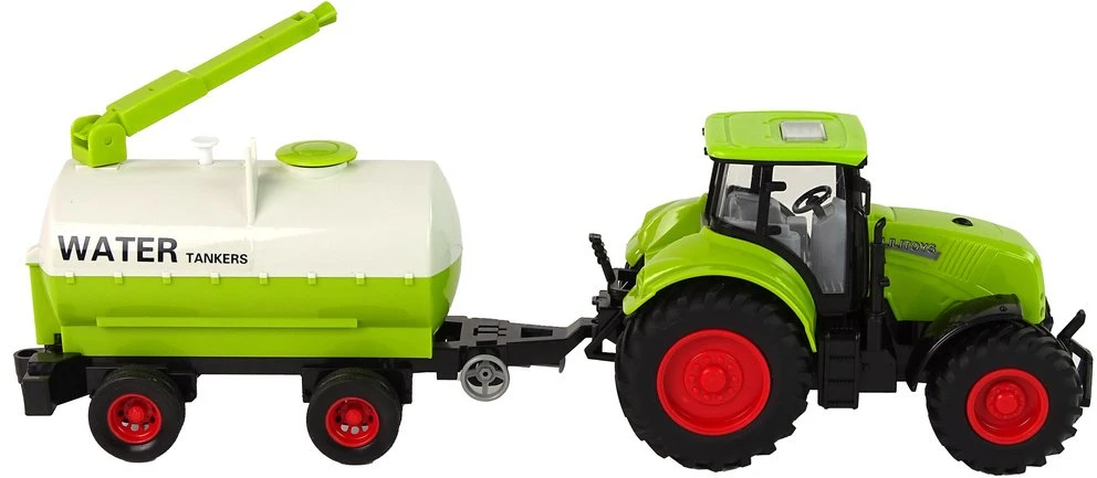 Lean Toys Traktorius su priekaba LeanToys Big Wheels Žalias Farm