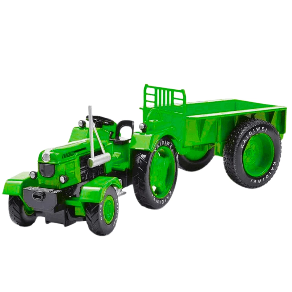 Lean Toys Metalinis žalias traktorius 1:18 masteliu