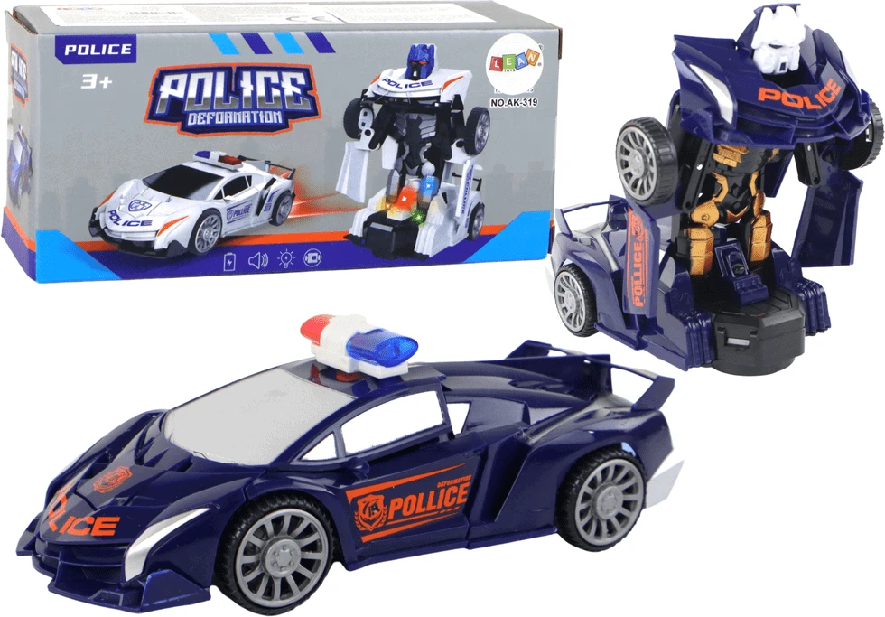 Automobilis - robotas 2in1 Lean toys, mėlynas