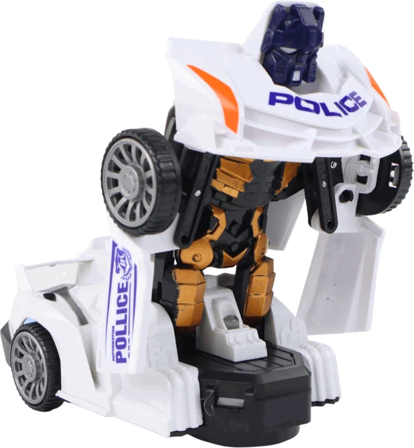 Automobilis - robotas 2in1 Lean toys, baltas