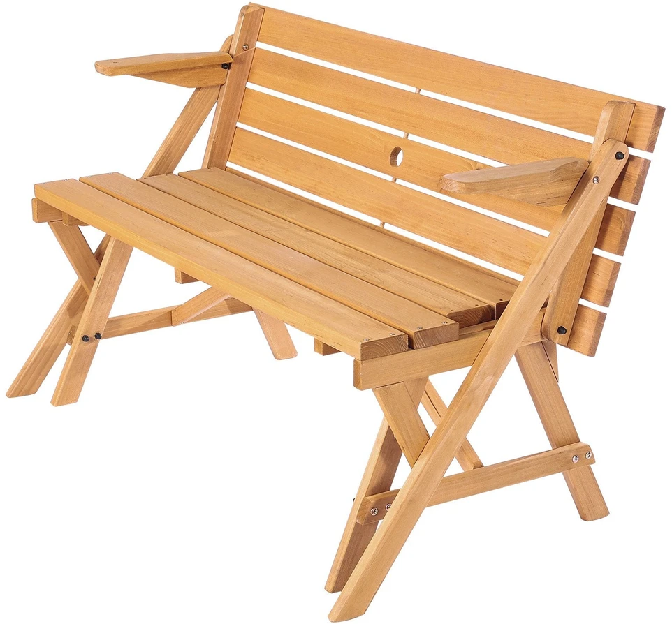 VEVOR medinis pikniko stalas su suoliuku 2-in-1