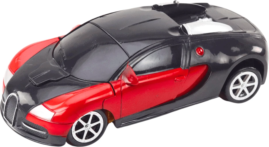 Lean Toys Raudonas žaislas 2in1 robotas-automobilis su ginklais