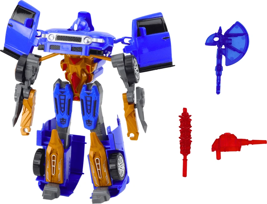 Lean Toys Mėlynas Auto-Robotas 2in1 su Priedais