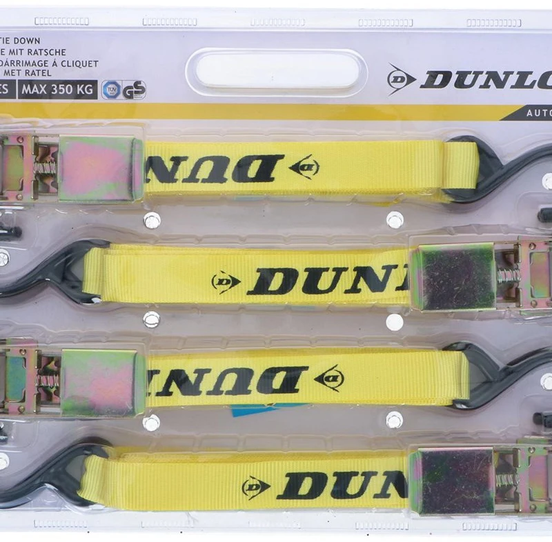 Dunlop - Transportavimo diržai su įtempikliais 4 vnt. 5 m / 350 kg